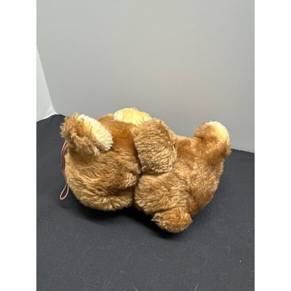 Vintage Eden Toys Plush Teddy Bear Stuffed Animal With Red Bow Red Tongue Gift I - Picture 3 of 6